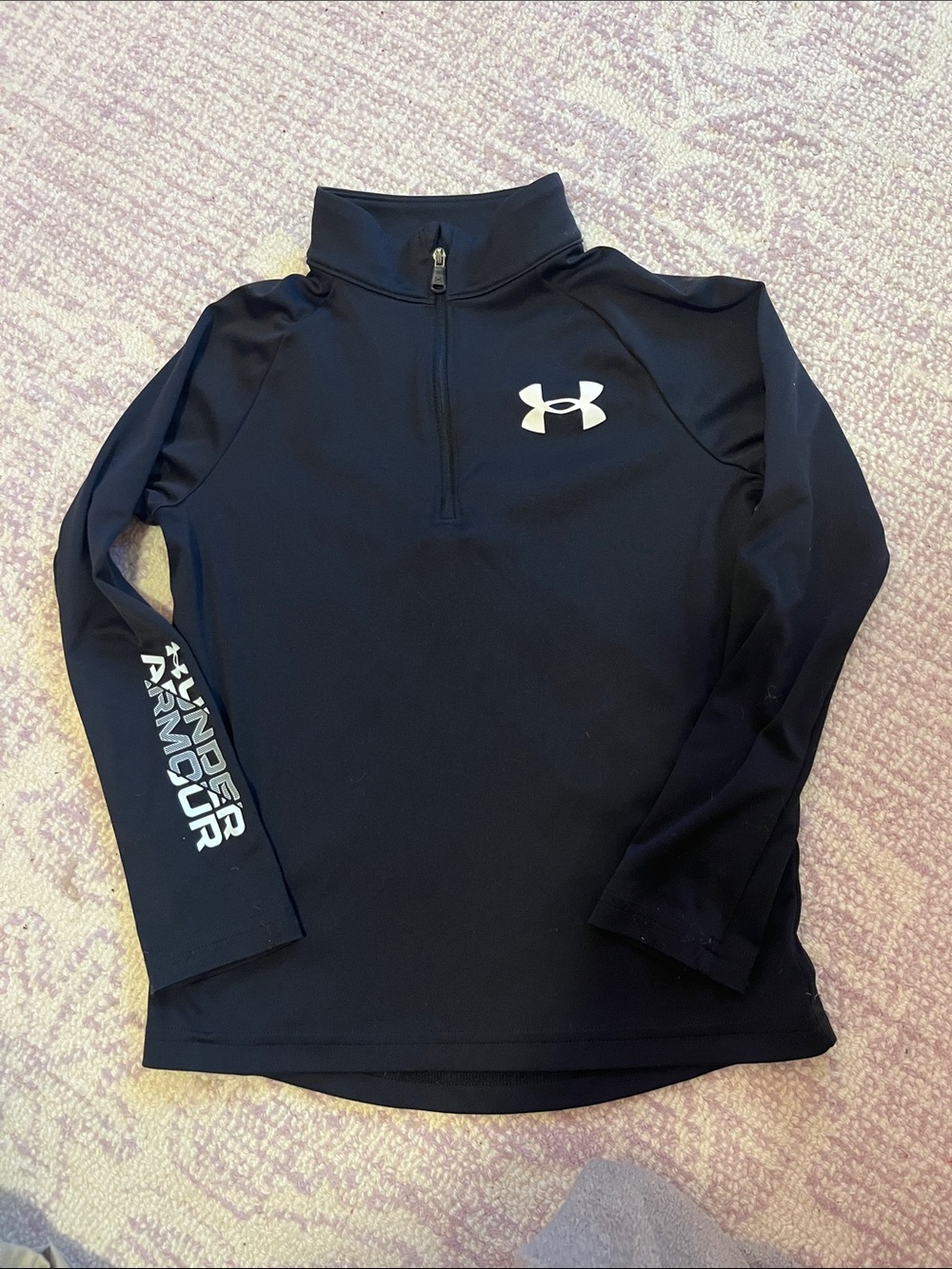 Under Armour Kids Black Half-Zip Performance Pullover